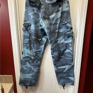 Men's Blue Camouflage Cargo Pants